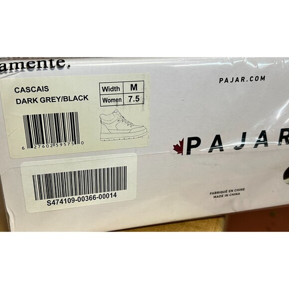 NIB Pajar Cascais Women's US 7.5 Lace Up Winter Boot Shoes Waterproof Dark Grey - Picture 12 of 12